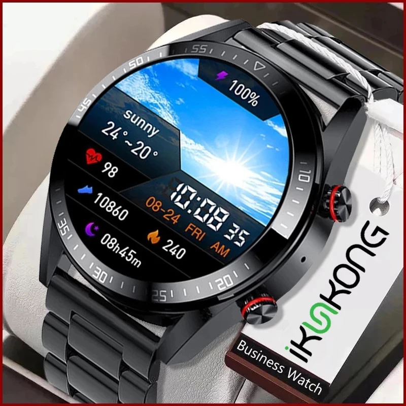 2022 New 454*454 AMOLED Screen Smart Watch Men Always Display The Time Bluetooth Call Local Music Smartwatch For Huawei Xiaomi