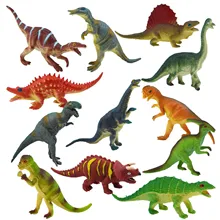 12-PVC Юрского периода Динозавр тираннозавр рекс дак-счета динозавров бронтозавр с изображением трицератопсов, динозавров игрушечной модели AliExpress поставки Товары