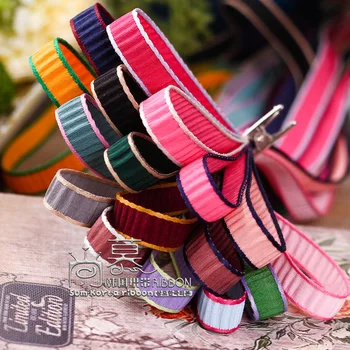 

100yards 1cm colorful edge grosgrain ribbon for hair bow hair clip diy accessories handcraft supplies garment accessories