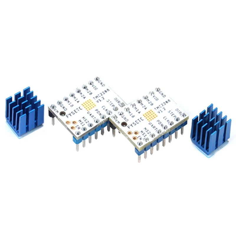 Super Silent Tmc2208 V1.2 Stepstick шаговый двигатель модуль драйвера+ радиатор для 3D печати материнская плата Aim Vs Tmc2100