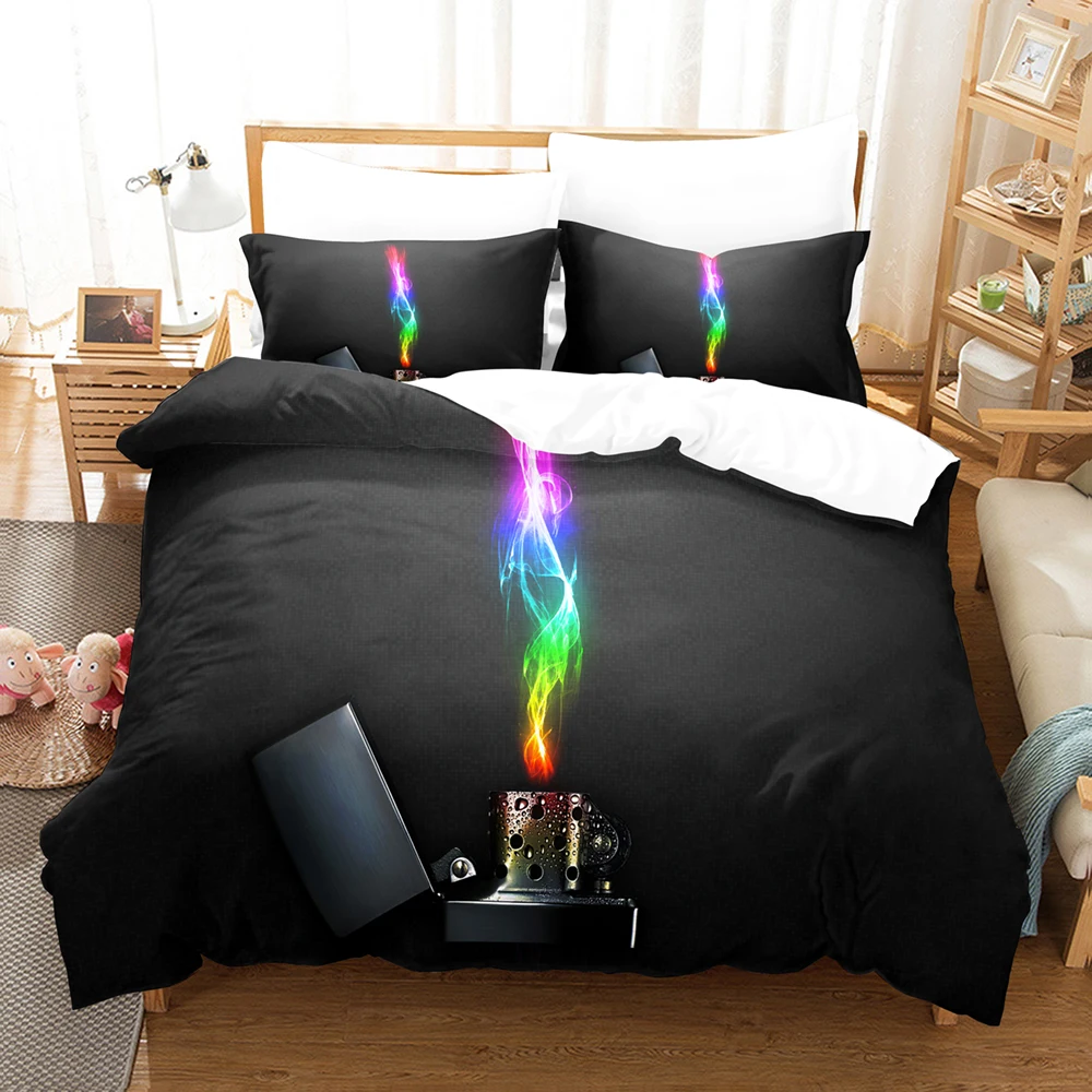 Black Lighter Duvet Cover Design Bedding Set Soft Comforter Cover