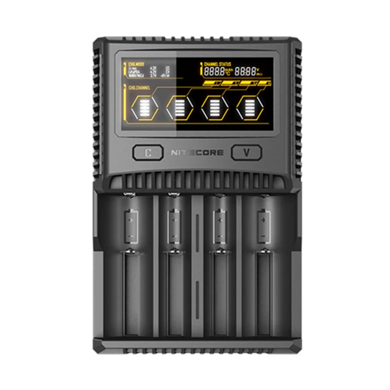 NITECORE SC4 интеллектуальное более быстрое зарядное устройство с 4 слотами 6A полная