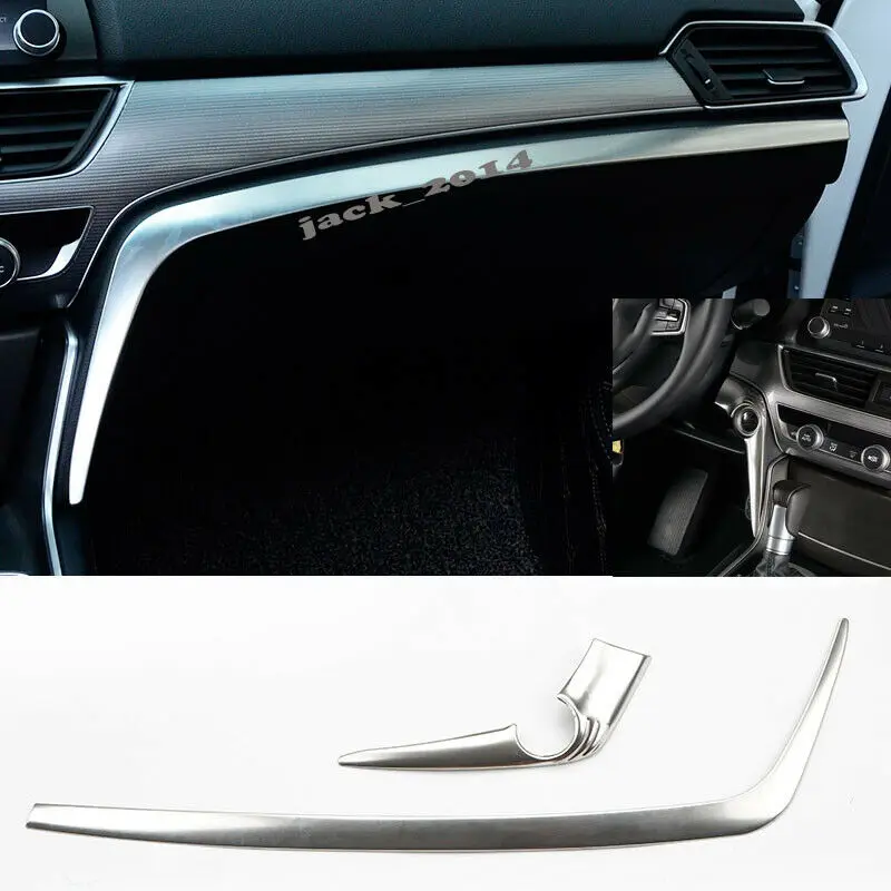 

stainless steel Interior Center Console Dashboard Panel Cover Trim for Honda Accord 2018-2019
