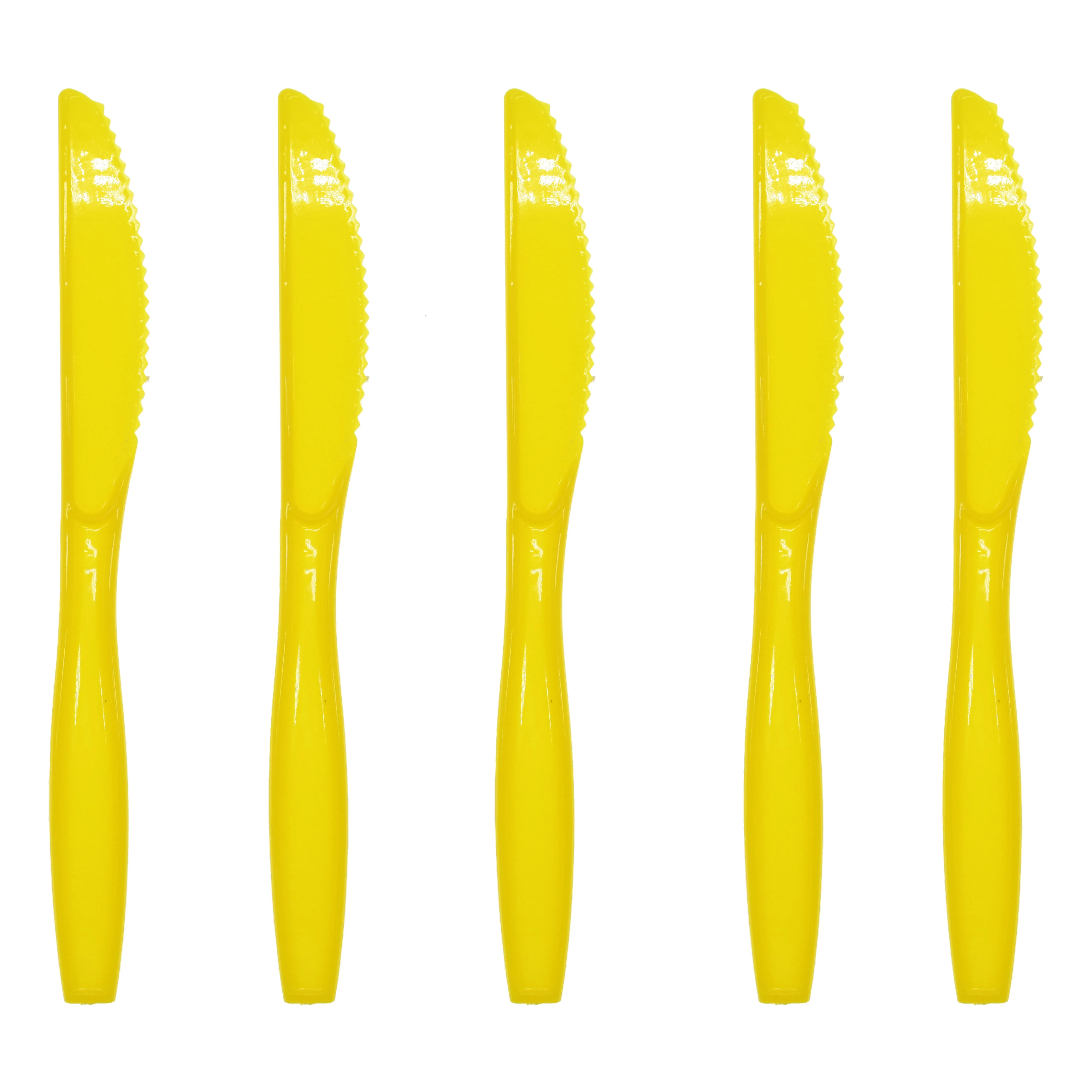 10pcs yellow knives