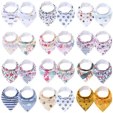 2 шт./лот, Детские банданы, нагрудники, очень мягкие, натуральный хлопок, слюнявчик для малышей, слюнявчик для слюни и прорезывания зубов, супер абсорбент, подарок для детского душа