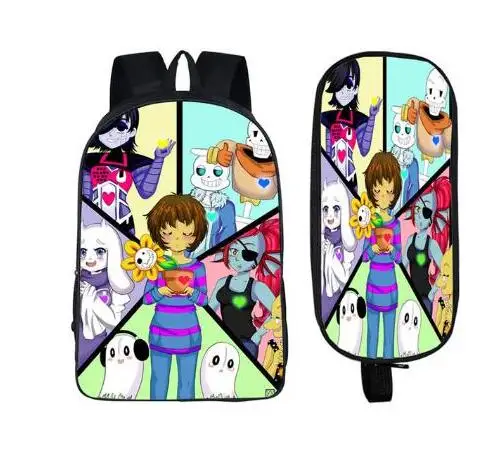 picture color 16 дюймов Undertale рюкзак Санс и папирус школьные рюкзаки для мальчиков и девочек детские школьные сумки Undertale школьные сумки детский подарок - Цвет: picture color