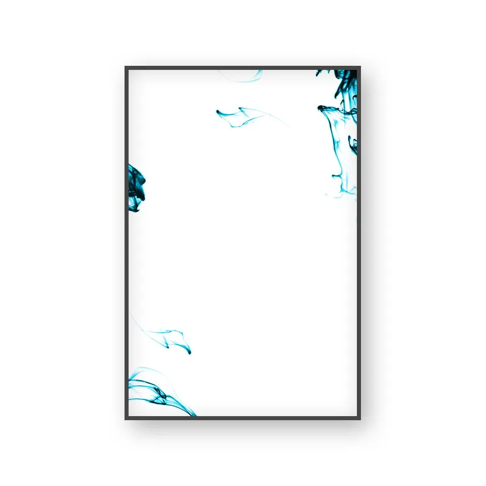 Голубая вода скандинавский акварельный печати абстрактный рисунок на холсте картина плакат стены искусства для Гостиная Ванная комната декоративные - Цвет: L495C