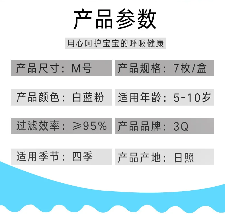 Напрямую от производителя продажи 3Q Нетканая Ткань Панда Маска для лица трехслойная защита от запаха 3 цвета смешанные одноразовые детские