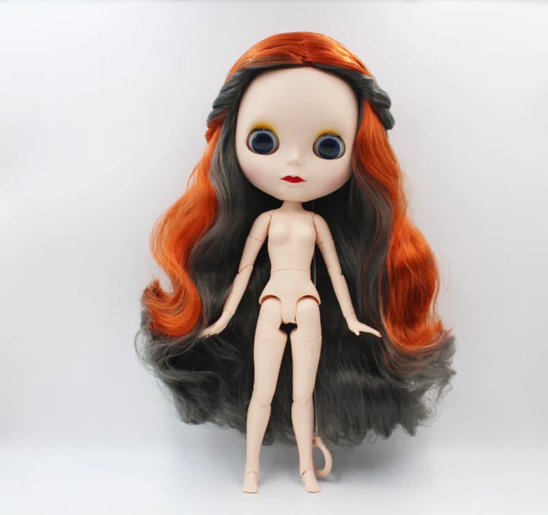 

Бесплатная доставка, шарнирная Детская кукла, Обнаженная кукла Blyth, подарок на день рождения для девочки, 4 цвета, куклы с большими глазами и красивыми волосами, милая игрушка