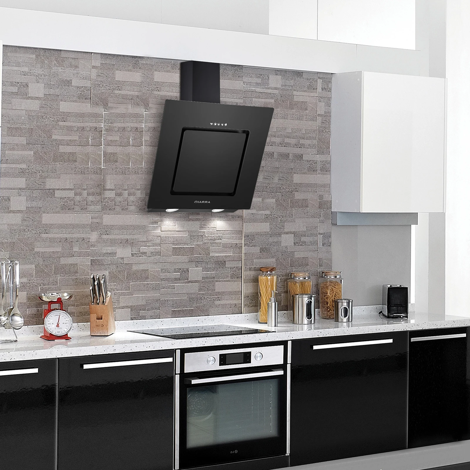 900mm angled cooker hood