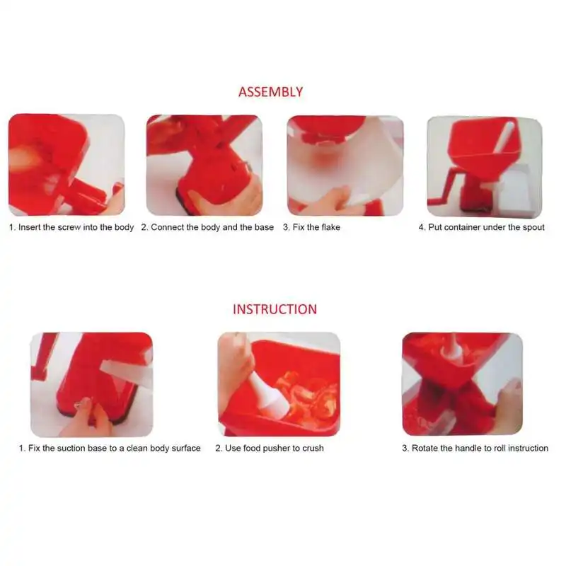 Tomato Press Hand Manual Tomato Juicer Sauce Maker Food Strainer for