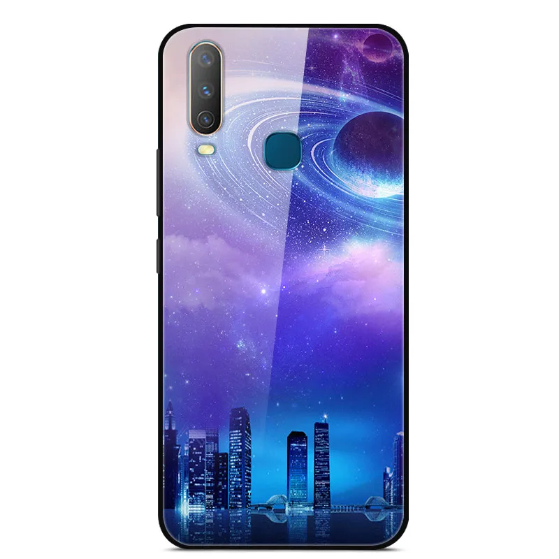 04 ДЛЯ VIVO Y17 чехол из закаленного стекла с изображением планеты космос, чехол из стекла для Vivo Y17 Y 17 VivoY17 1902, чехол для Vivo Y3 Y12 Y15 - Цвет: 04
