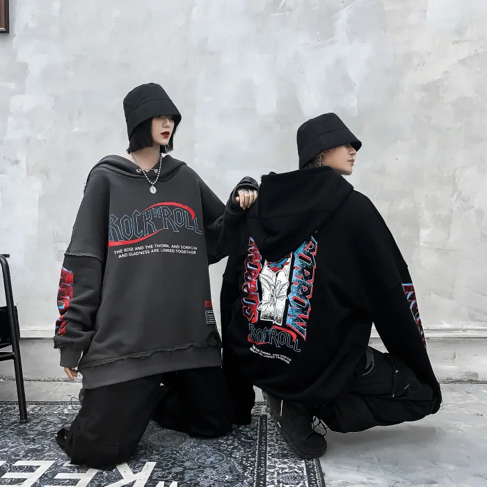 High Street Funeral Ретро Рок Burr старый промытый хип хоп толстовки с капюшоном для мужчин и женщин повседневный Топ