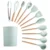 Silicone Cooking Utensils Set Non-Stick Spatula Shovel Wooden Handle Cooking Tools Set With Storage Box Kitchen Tool Accessories 21
