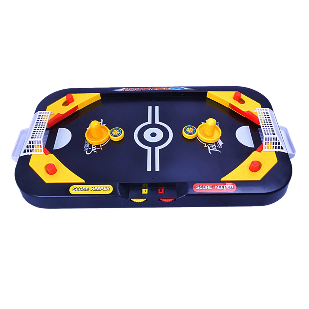 Children Indoor Outdoor Play Air Hockey Game Compact Portable Desktop Toy