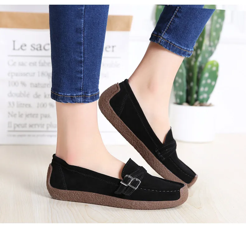 HX 7732-2019 Spring Autumn New Arrival Genuine Leather Women Flats Shoe-16