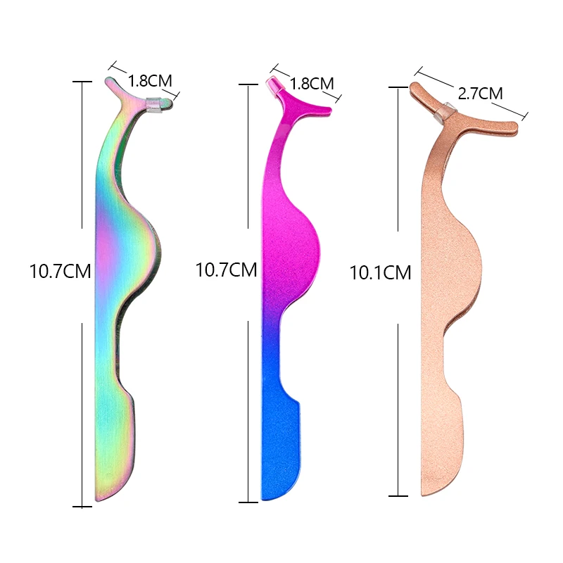 False Eyelash 1pc Tweezers False Eyelashes Applicator Eyelash Extension Curler Nipper Auxiliary Clamp Makeup Forceps Tools