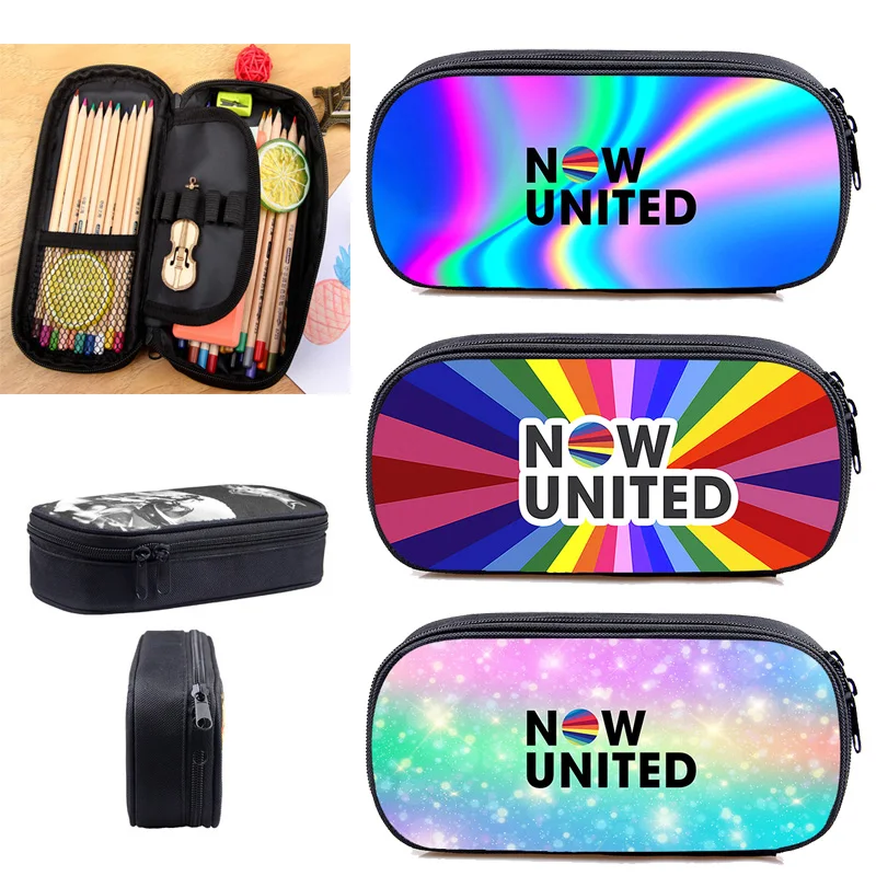 Pencil-Case Makeup-Bag United-Mochila Zipper Pouch School-Supplies Fashion 3D Now Nu-Team