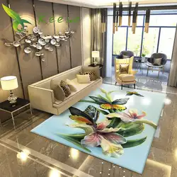 Alibaba горячая продажа современное искусство мягкий цветной цветочный японский ковер для гостиной спальня, зал нескользящий
