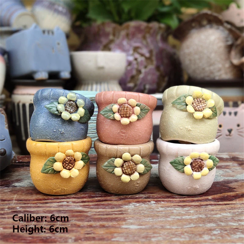 

Ceramic Flower Pot Succulent Pots Cactus Pots Planter Garden Pots Handmade Crafts Pot Outdoor Garden Home Decoration windowsill