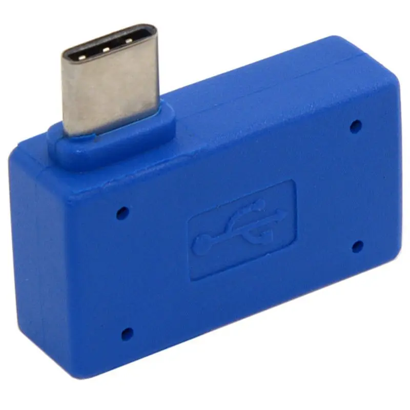 USB 3 1 type C правый 90 градусов угловой штекер для 0 Женский OTG адаптер|Кабели передачи