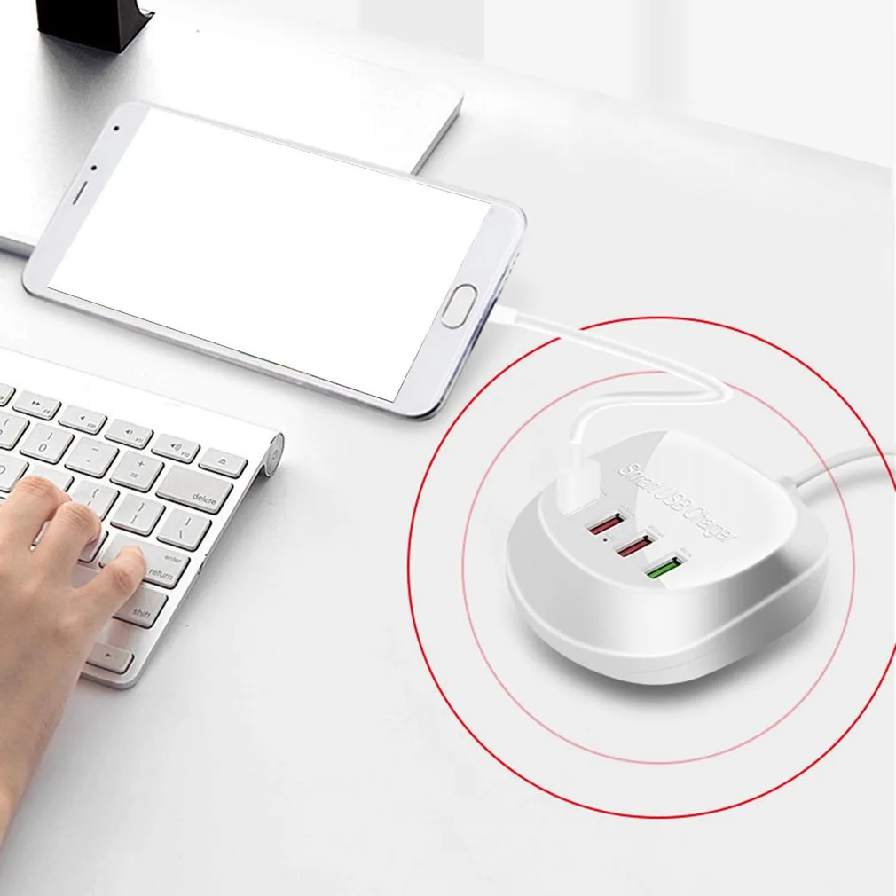 4-Port USB 20W Multi-port Charger Travel Charger With Its Own Line For Business Trip USB Power Strip 2.4A