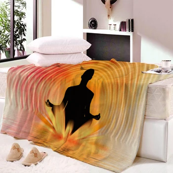 

Fleece Blanket Indian Blanket Meditation Datura Bedspread Blankets Coverlet Blanket Fleece Winter Cover Hypoallergenic Ant