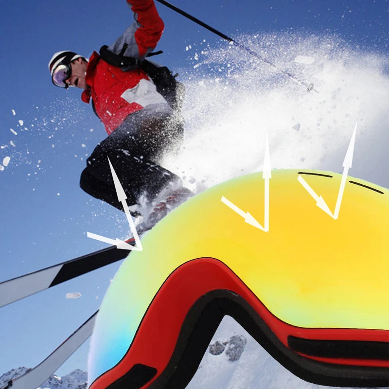 POC Ski Goggles UV400 Snowboard Eyewear Double Layers Anti-fog Big Ski Mask Glasses Snow Snowmobile Men Women's Winter Skiing