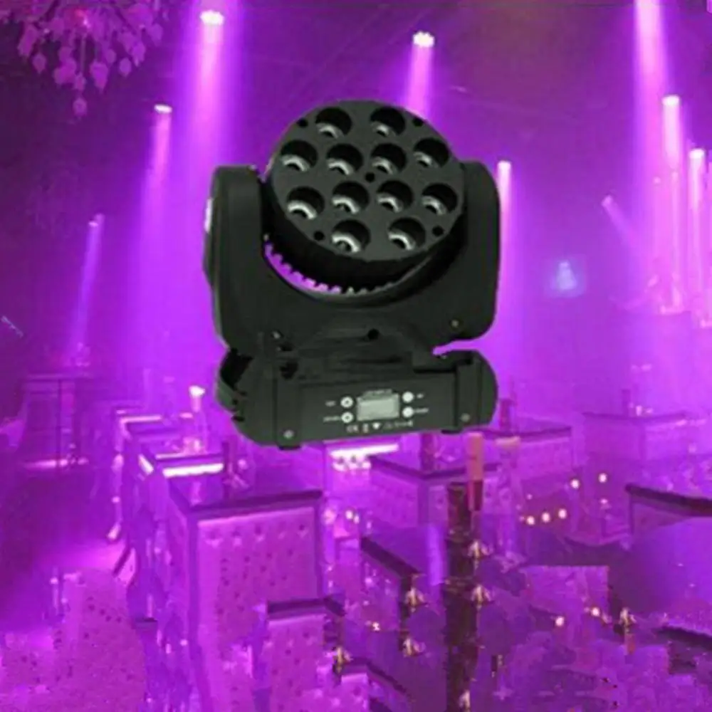 

LED beam moving head light 12x12w rgbw 4in1 color with advanced 9/16 dmx channels for dj disco parties show lights