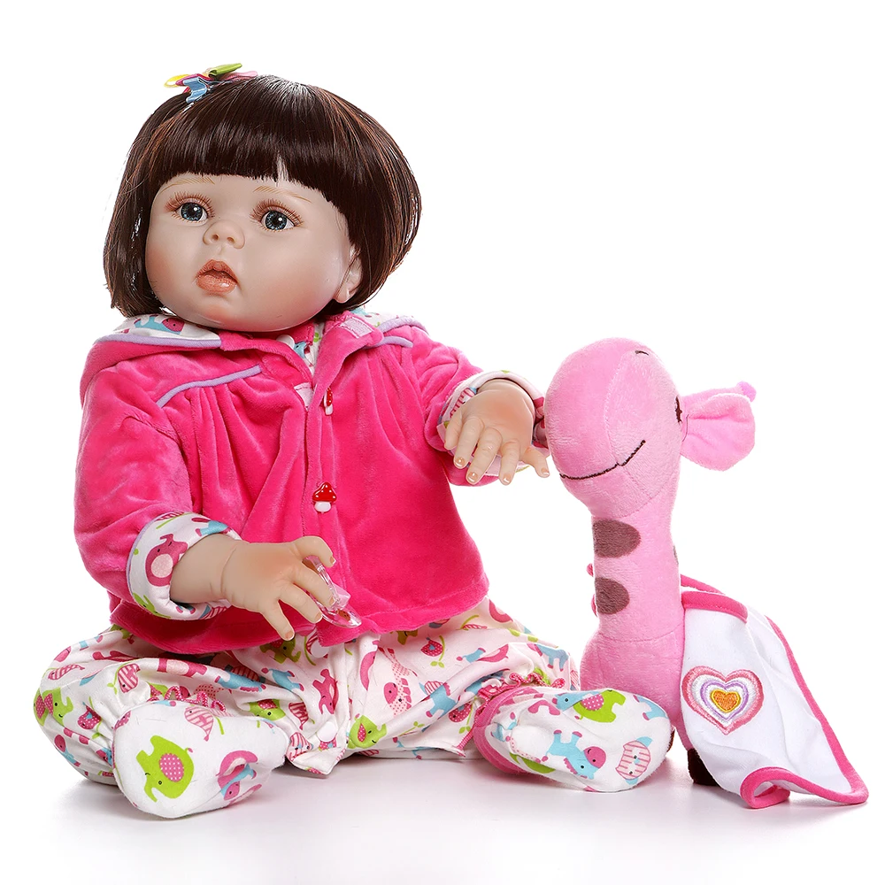 NPK 56 см 0-3 м реальный размер ребенка новорожденный малыш девочка полное тело силиконовая кукла bebe реборн игрушка для ванны куклы