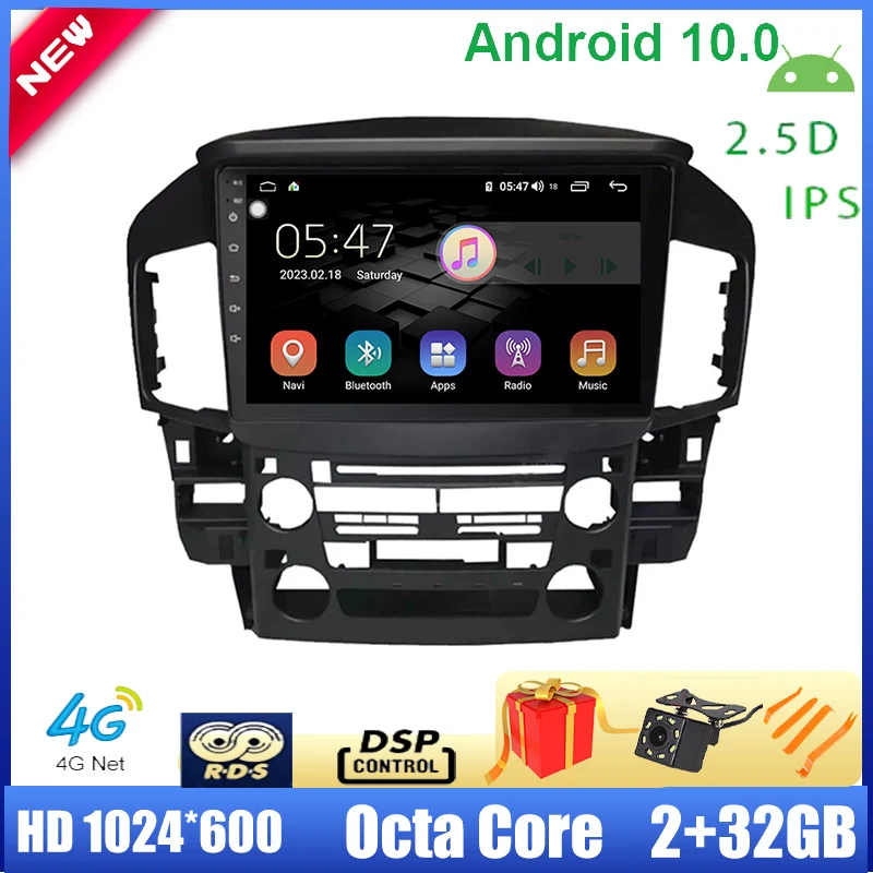 Автомагнитола Driwuzz для Lexus RX300 Toyota Harrier 1998 ~ 2002 9 дюймов Android 10 0 Восьмиядерный 4G DSP 32