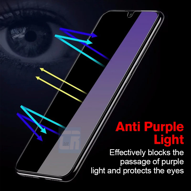 2PCS 2.5D Anti-blue Light Tempered Glass for Huawei P Smart Y5 Y6 Y9 P Smart Z Plus Nova 3 5 5i Pro Screen Protector Film