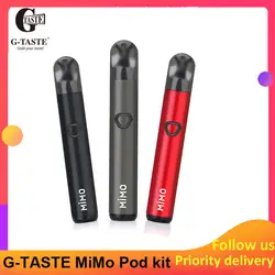 Новый G-taste Mimo pod Комплект 450 мАч встроенный аккумулятор 1,3 мл емкость бокового наполнения pod система Комплект электронные сигареты vs justfog minifit