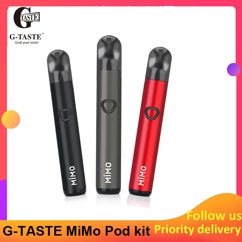 

New arrival G-taste Mimo starter kit 450mah built-in battery & 1.3ml capacity Side filling pod system e-cigs vaper