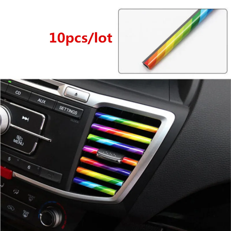 Car Air Outlet Decoration strip Blade Chrome Trim Strip