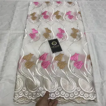 

White African Dry Lace Fabrics High Quality 100% Cotton Lace Fabric Swiss Voile With Stone Swiss Voile Lace In Switzerland 1FQZS