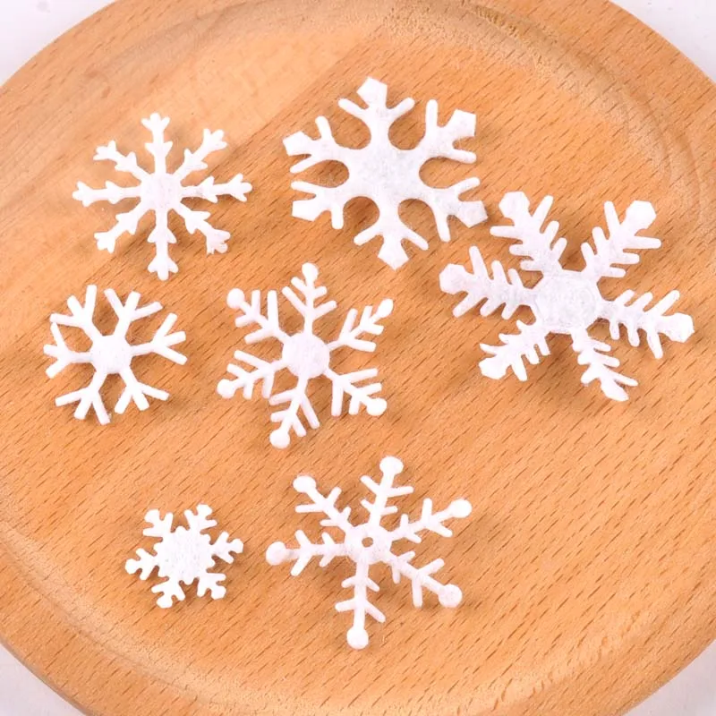 

100pcs 15-40mm White Fake Snowflake Christmas Wedding Decoration DIY Scene New Year Xmas Tree Window Scrapbooking Decor c2164