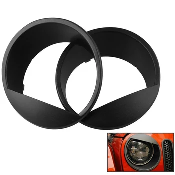 

1 Pair Replacement for Jeep Wrangler JK JKU Rubicon Sahara 2007-2018 Front Light Headlight Trim Cover