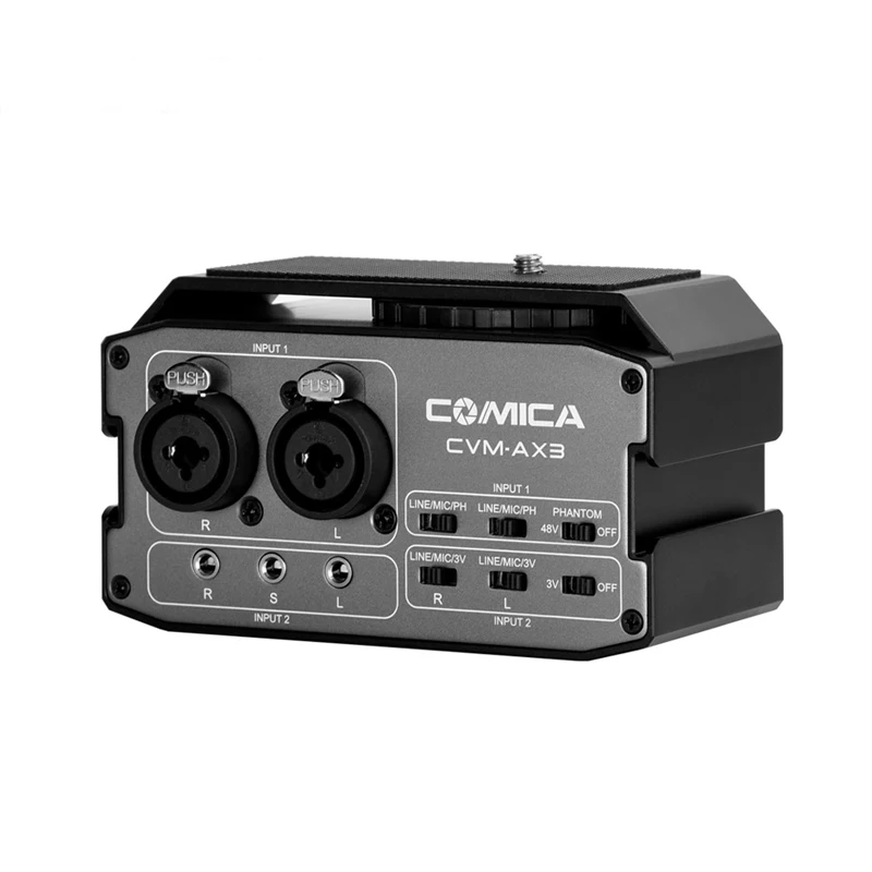 CoMica CVM AX3 XLR 6 35 мм/3 5 мм Mics аудио микшер адаптер предусилитель для Canon/Nikon/Sony DSLR