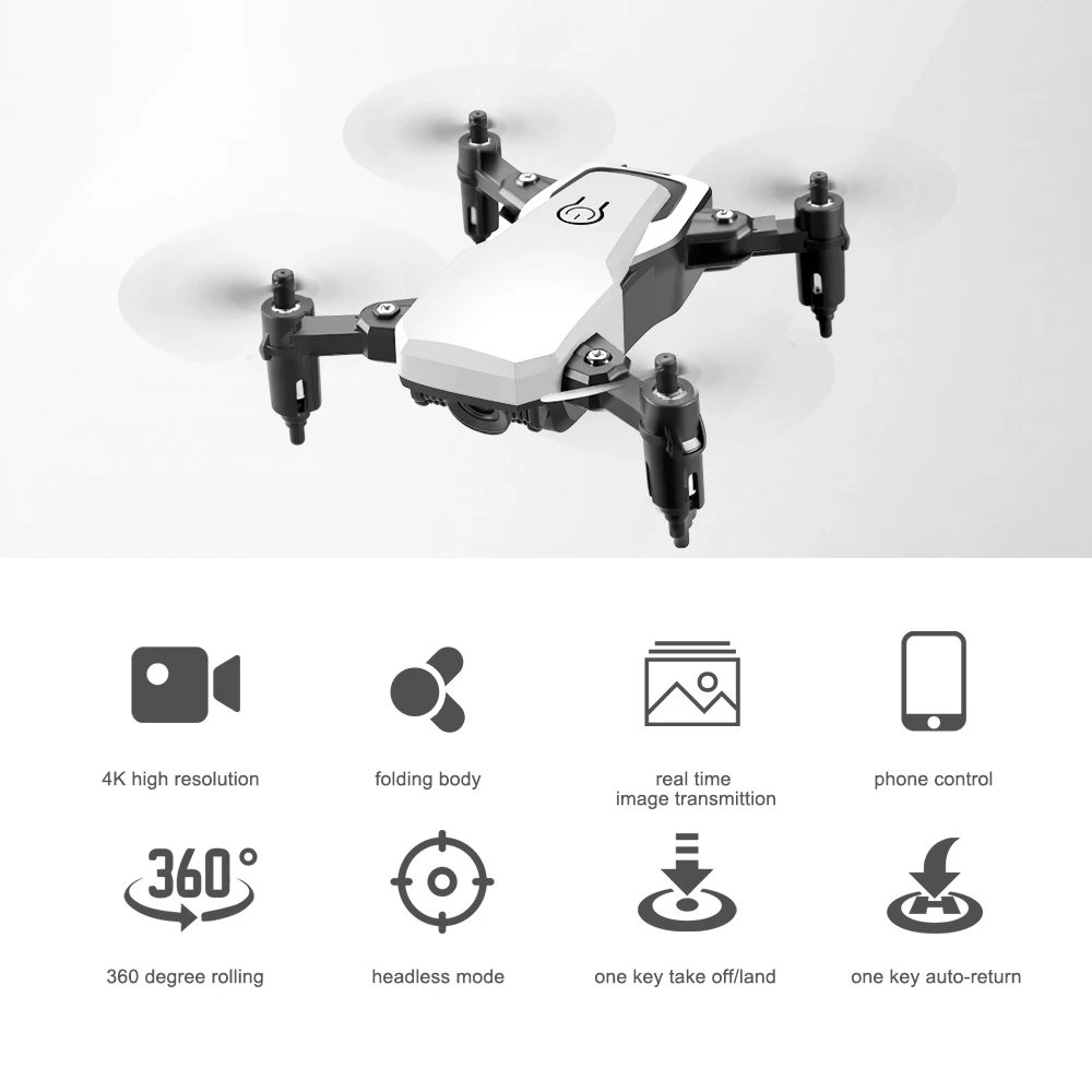 LF606 2,4G мини Радиоуправляемый квадрокоптер с камерой 4K WiFi HD FPV Дрон режим удержания высоты Безголовый следущий за мной Радиоуправляемый Дрон для детей