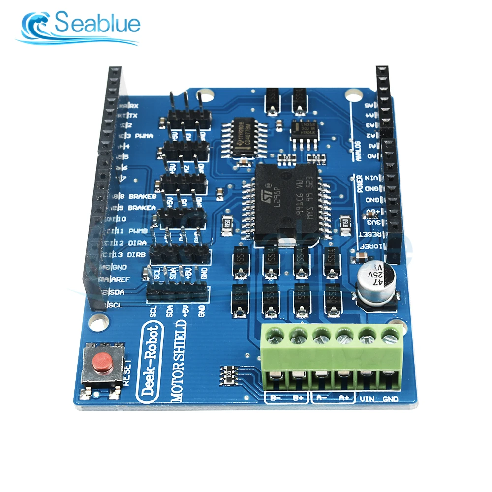 Dc Motor Driver L298P L298 Shield R3 DC Motor Driver Shiled Board Module 2A Dual Full Bridge H-Bridge 2 Way For Arduino r3 Relay 5V 12V