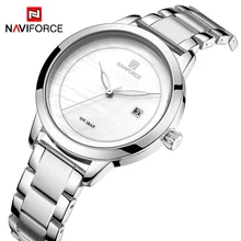 

NAVIFORCE Women Watches Stainless Steel Fashion Waterproof Lady Wristwatch Classic Simple Quartz Calendar Clock Relogio Feminino