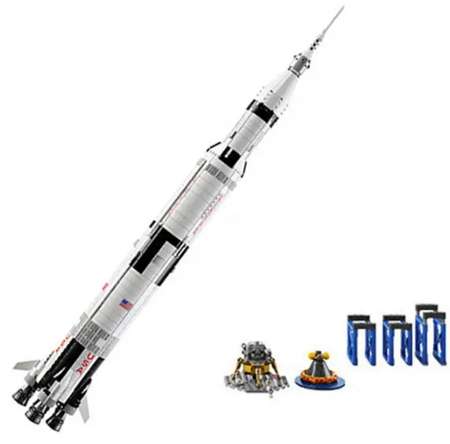 

37003 Apollo Saturn V Space Launch Vehicle USA Rocket Model Building Blocks Toys For Children Compatible 10268 4999 21309