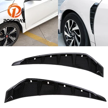 

POSSBAY Black ABS Side Wing Air Flow Fender Intake Vent Cover Stickers for Honda Civic Sedan/Coupe/Hatchback 2016-present