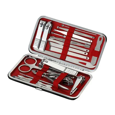 

Wholesale Professional Stainless Steel Nail Clipper Cutter Trimmer Ear Pick Grooming Kit Manicure Pedicure Toe Nail Tools Set