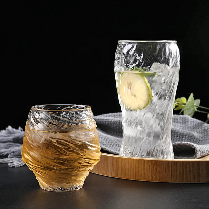 Creative Japanese Hammer Glass Thick Phnom Penh Symphony Water Cup Household Tea Juice Cold Drink | Дом и сад