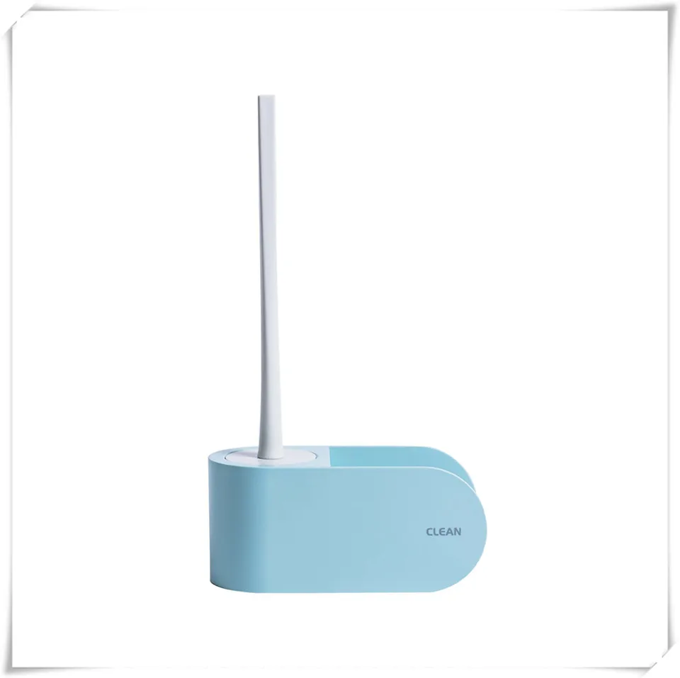 toilet brush set c light blue