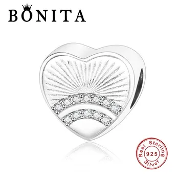 

New Original 925 Sterling Silver Heart Dangle Charm Fit Original Pan Charms Bracelet Necklace Beads Berloque DIY Jewelry