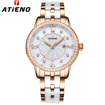 

Wome Watches Atieno Holiday Gift Luxury Ceramic Wristband Fashion Ladies WristWatch Female Clock Quartz Relojes Para Mujer