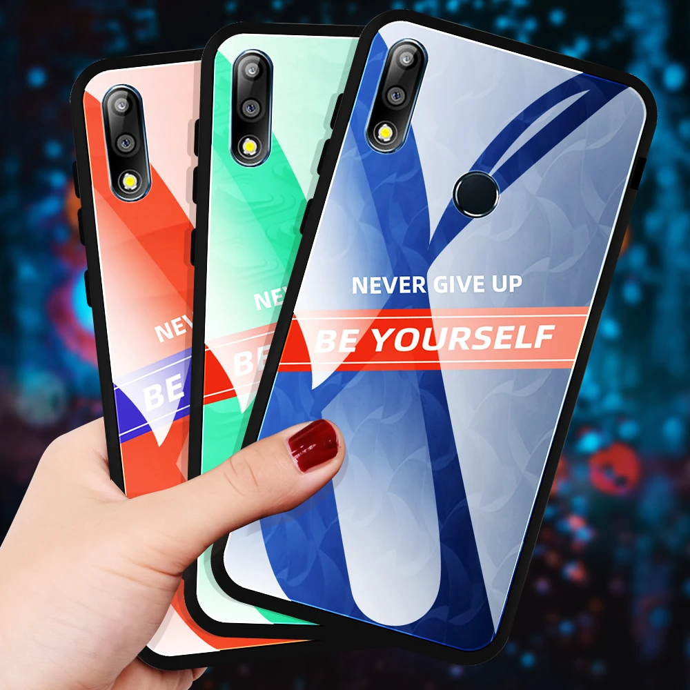 25 шт. модный крутой градиентный стеклянный чехол для телефона для ASUS ZB601KL/ZB602KL/ZB631KL/ZB633KL TPU+ стеклянный жесткий чехол-накладка